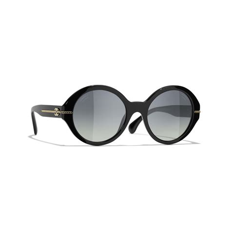 chanel paris black round sunglasses|chanel sunglasses customer service.